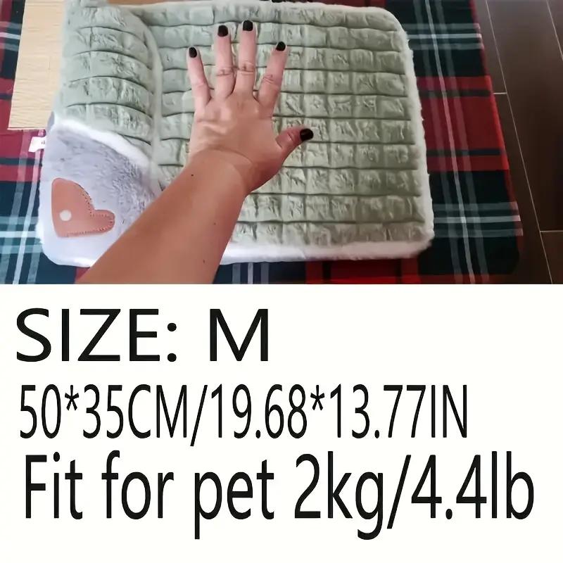 Plaid Square Dog Bed Mat, Polyester Fiber Filled Detachable Pet Couch for Medium, Small & Large Dogs, Soft Sleep Pad