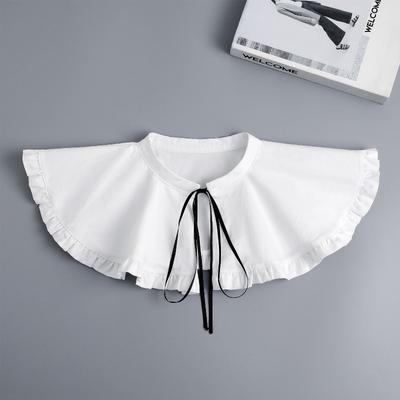 Ruffled Choker Fake Collar for Women Shirt Detachable Adjustable False Collar Neckwear Shoulder Wraps Cape