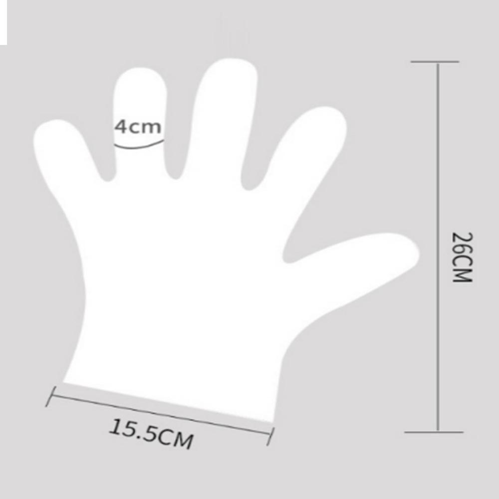100PCS/50 Pairs Food PE Gloves Disposable Gloves for Restaurant Kitchen BBQ Food Gloves Fruit Vegetable Cleaning Gloves