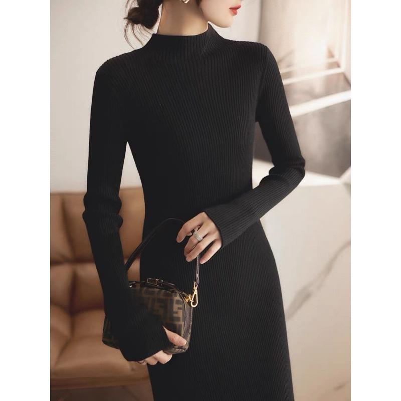 DAFIFY Женская мода повседневная осень-зима однотонный принт длинный рукав полуводолазка свитера