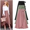 High-Waist Irregular Slit Skirts for Women - Autumn Collection, European & American Style, Plus Size, Medium To Long Length with Strappy Design