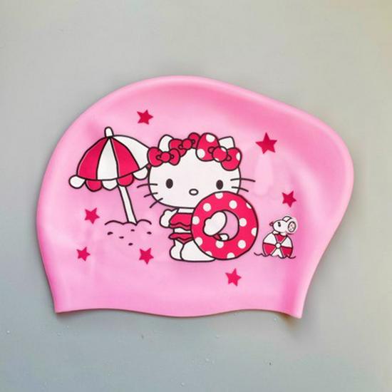 Очень большая мультяшная силиконовая шапочка для плавания для мальчиков и девочек – Водонепроницаемая и мягкая