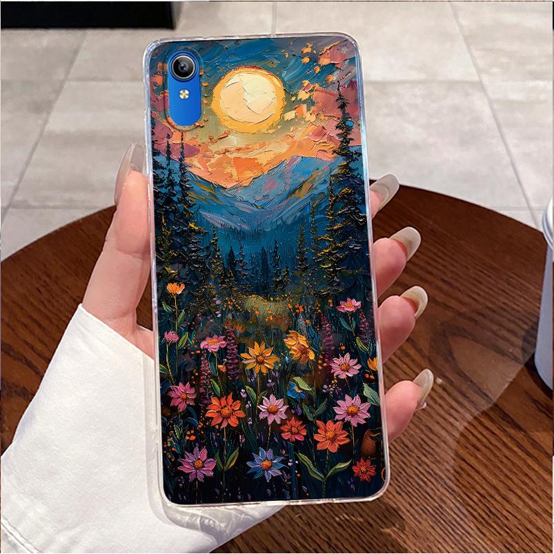 Чехол для Vivo Y91C / Y1S / Vivo 2015 / 1820 Роскошный Милый Кролик с Сердечком Смешной Рисунок Ультратонкий Тонкий Прозрачный Мягкий Чехол для Телефона