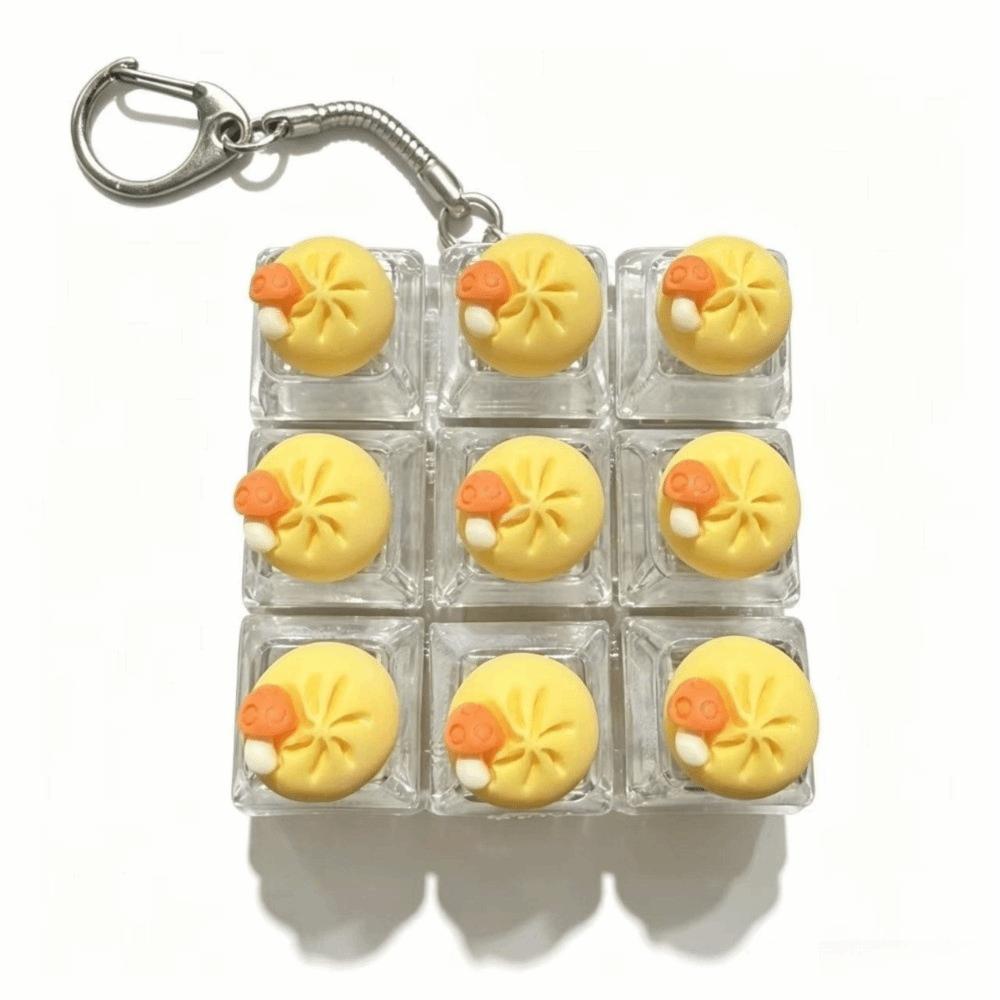 Foods Clicker Anti-stress Toy Pendant Stress Relief Calming Keychain Keys Children Adults
