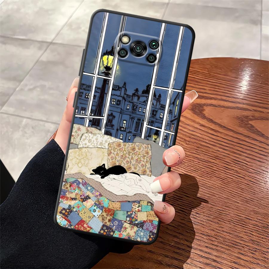 Мультяшный Кот Чехол для Телефона для Xiaomi Poco F8 C75 M3 M4 M7 C61 F3 F1 M5 C50 X3 X4 X5 X7 Pro C71