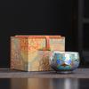 Forbidden City Dunhuang merchandise tea cup enamel colored silver meditation teacup master cup souvenir ceramic teacup box