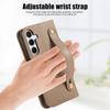 For Samsung Galaxy A15 5G/4G Leather Case with Card Holder, Straps, Shockproof Wallet Phone Cover