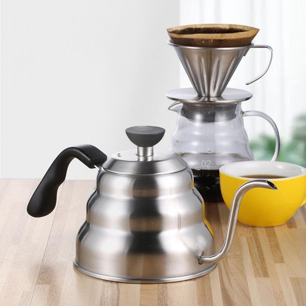 304 Stainless Steel Pour Over Kettle Exact Thermometer Drip Coffee Kettle Coffee Kettle Office Use