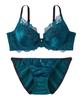Классический кружевной бюстгальтер с внутренним высоким боком и шорты женский комплект, комплект, зеленый, H85/LL