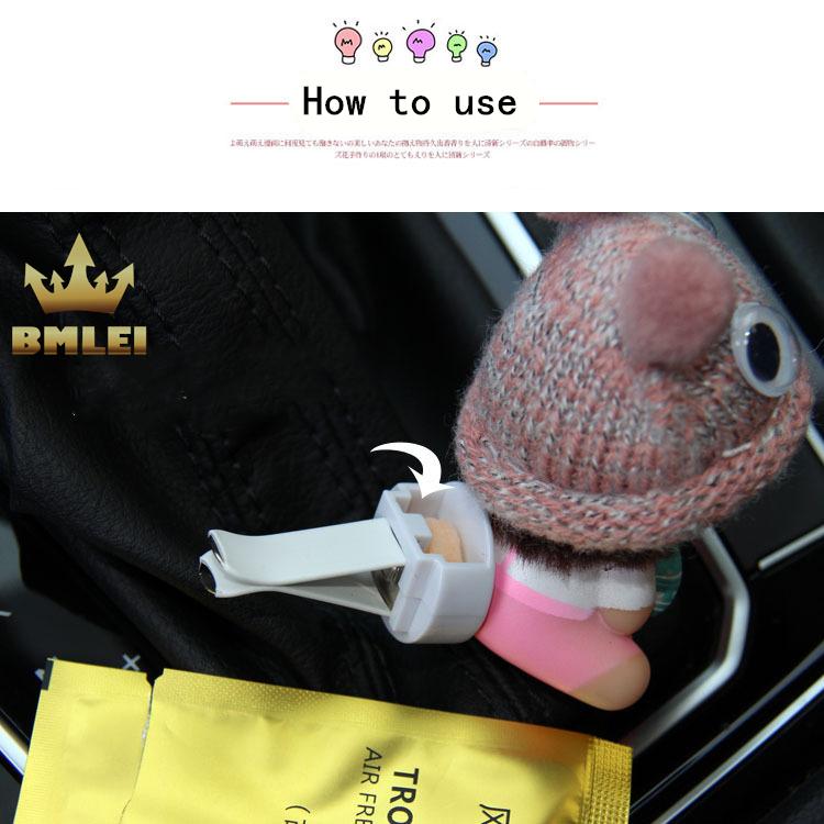 Милый мультяшный автомобильный освежитель воздуха, аромат, магнитный дизайн, автоаксессуары, украшение интерьера, духи