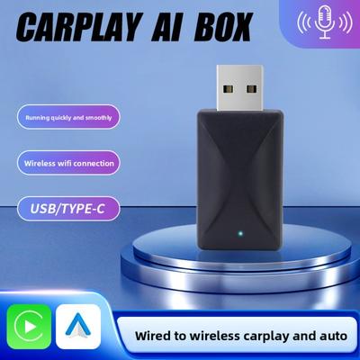 Беспроводной CarPlay бокс Plug and Play 5G WiFi6 адаптер Преобразует проводной в беспроводной для Android Auto