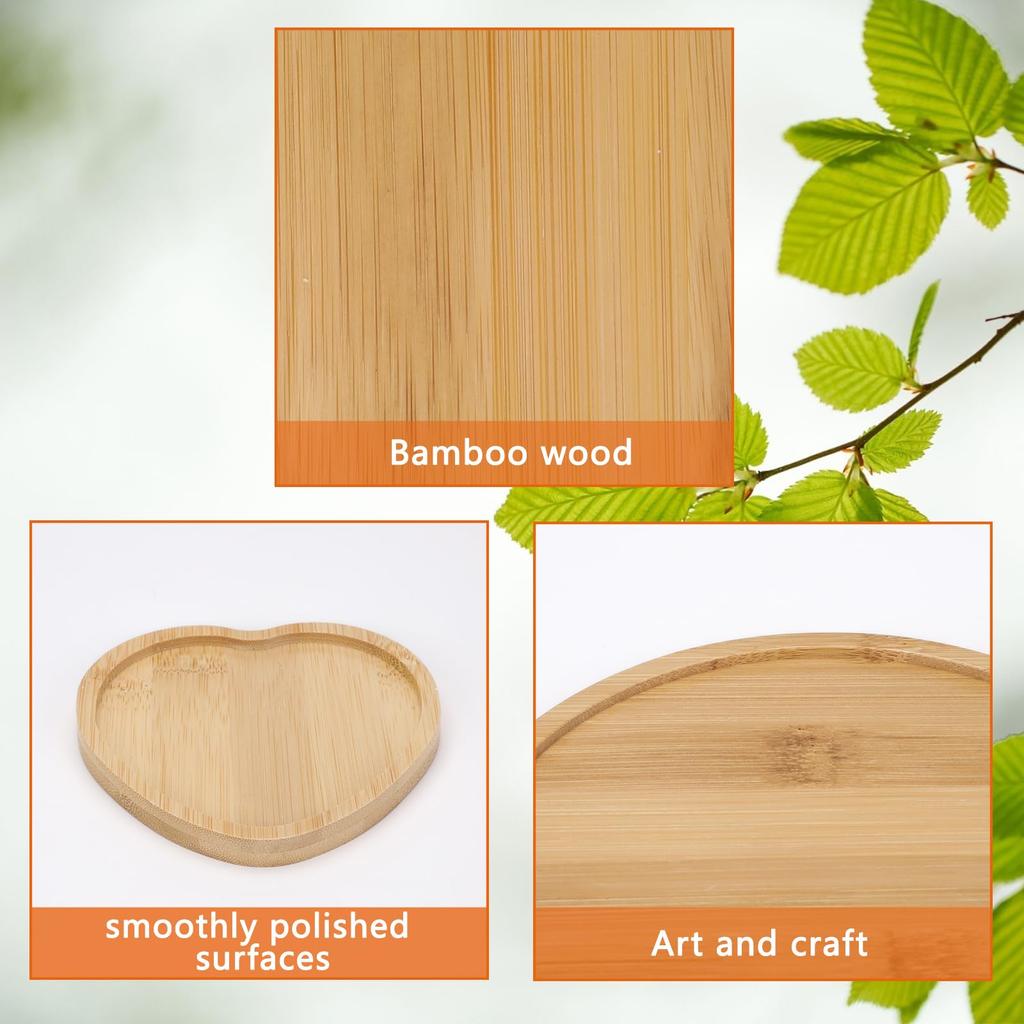 Подставки под чашки из бамбука, дозатор мыла, поднос, органайзер для украшений, свечей, цветочный горшок, круглый поднос, декор для кухни и ванной комнаты