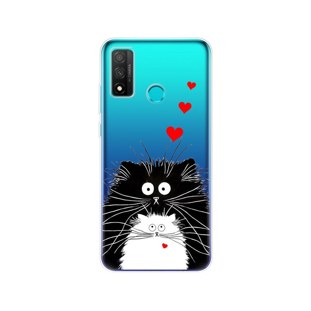 Чехол для Huawei P smart 2020, мягкий силиконовый чехол из ТПУ на заднюю панель телефона PSmart 2020 POT-LX1A, 6,21 дюйма, защитный чехол-бампер, чехол