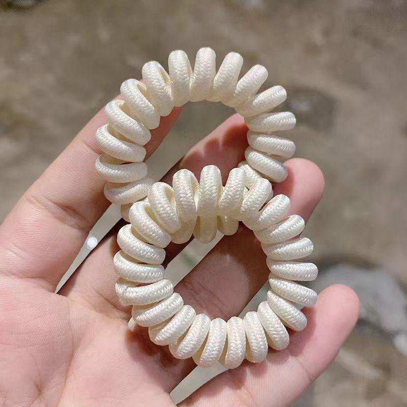 Корейская резинка для волос: Бесшовная тканевая пружинная веревка для девочек