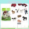 Реалистичные фигурки фермерских животных: курица, свинья, овца из ПВХ с трактором для демонстрации фермерской сцены и идей для подарков
