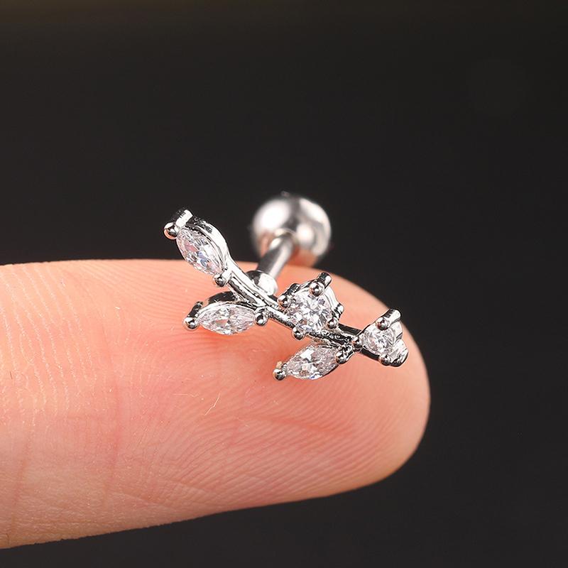 1 шт. геометрические циркониевые серьги-гвоздики в форме уха в форме гвоздика для женщин и девочек, ювелирные украшения для вечеринки, подарок