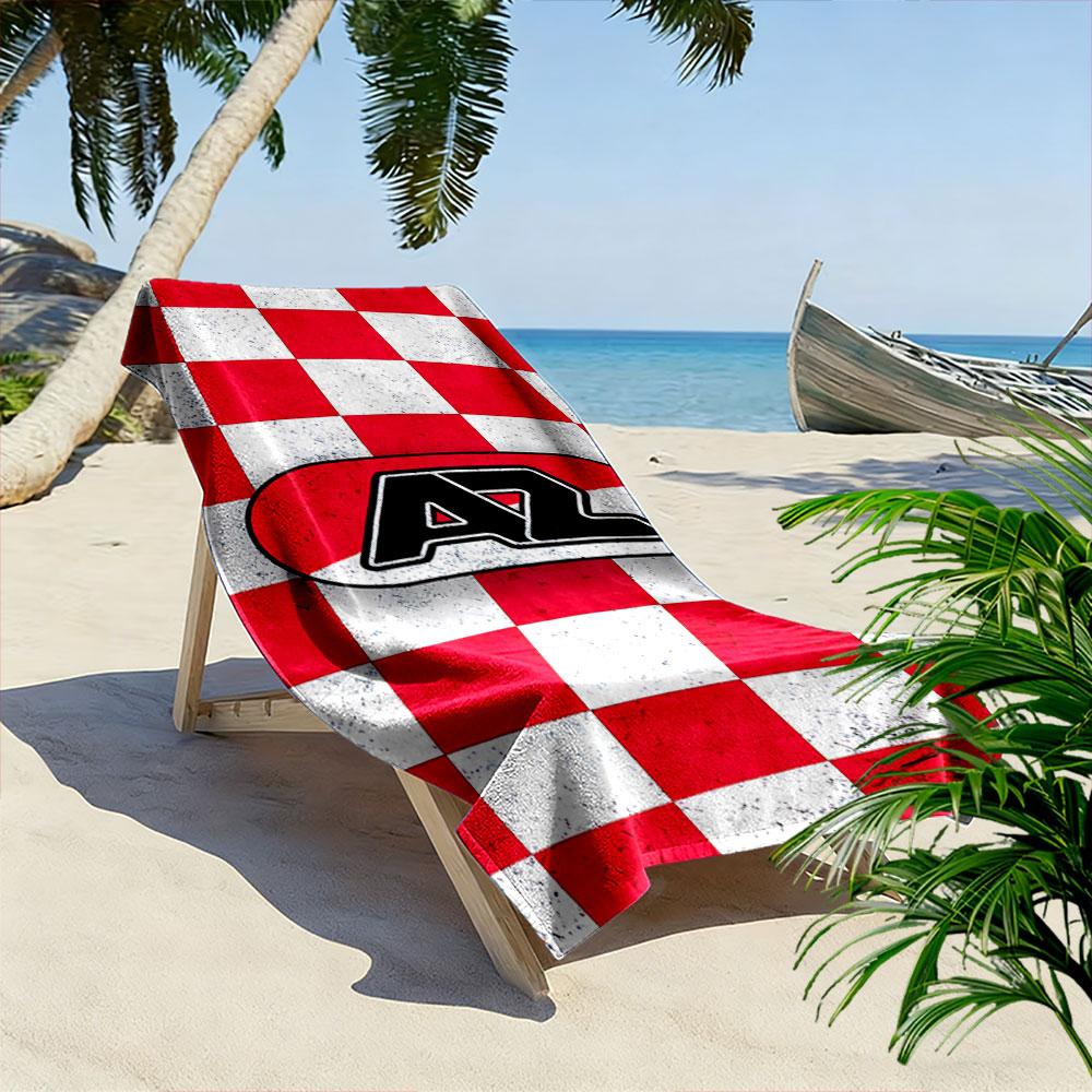 Red and White Checkered Towel A must-have beach towel for beach travel