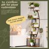 Indoor Plant Stand 155CM Tall with Grow Lights, 9 Tiered Shelf, Metal 155cm Large Holder Shelf Display Rack Holder, Half-Moon Flower for Living Room