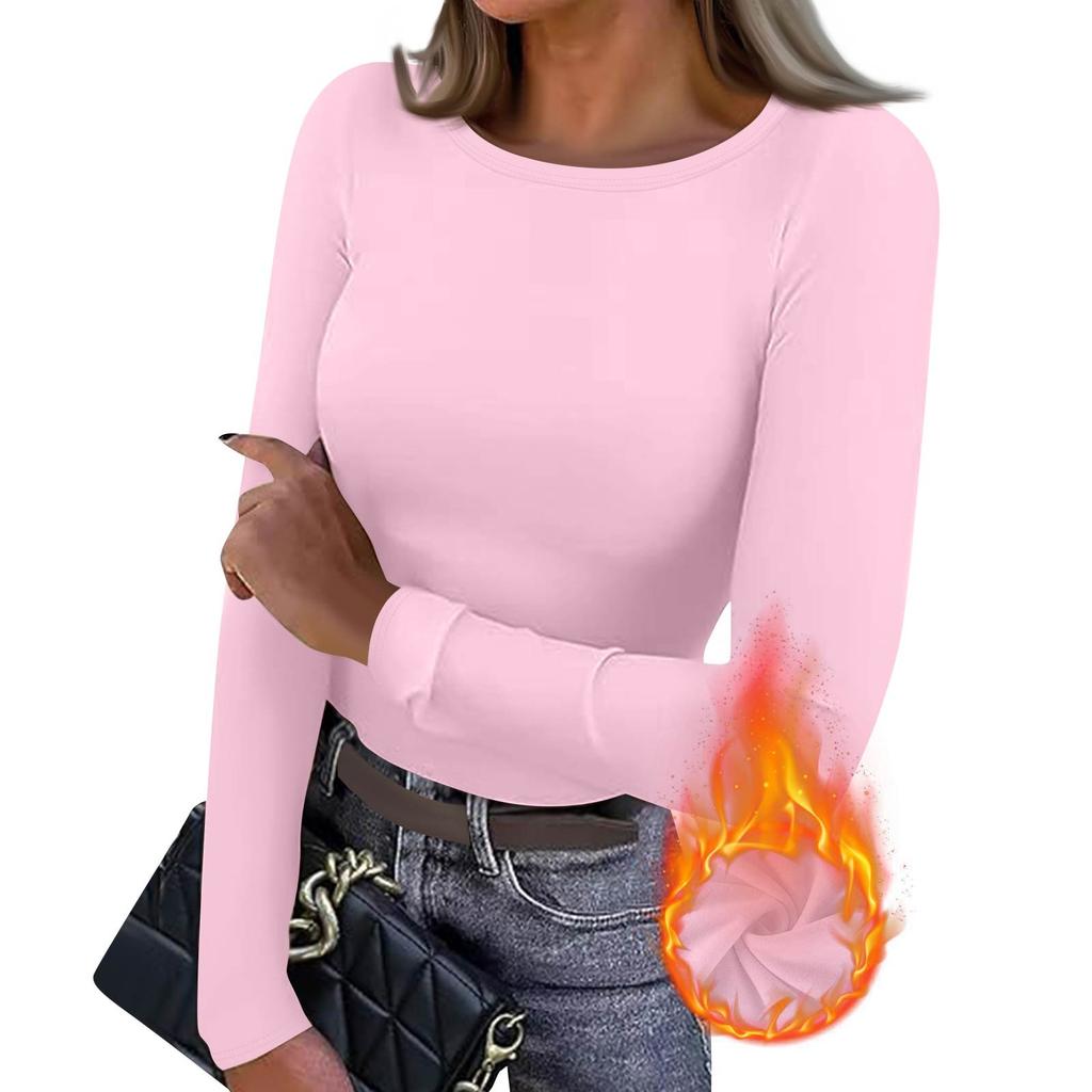 Женская приталенная футболка Модная повседневная однотонная с V-образным вырезом пуловер с длинным рукавом топ