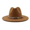 Fedora Autumn and Winter New Leaf Accessories Men's Gentlemen Women's Church Hat Wide Brimmed Jazz Hat  Sombrero Hombre