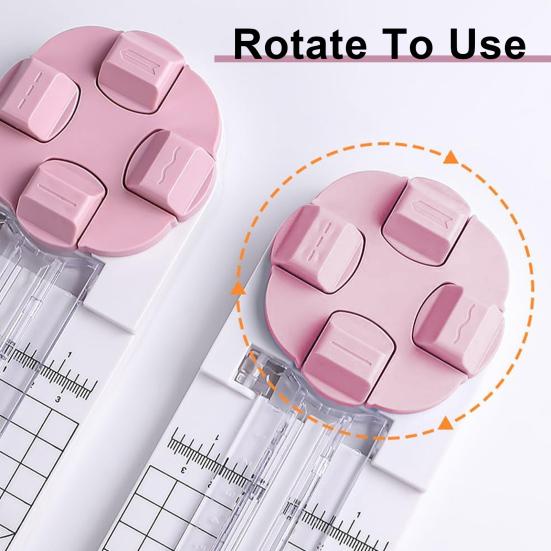 4 In 1 Paper Trimmer Bidirectional Cutting Rugged Smooth Interchangeable Blades Compact Design Craft Paper Cutting Tool