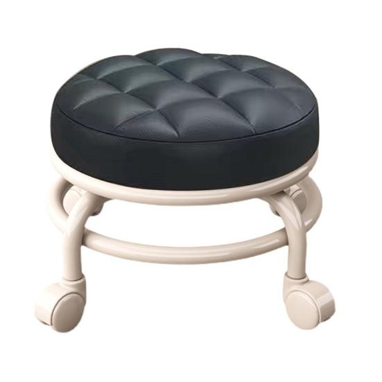 Низкий табурет на колесиках с колесами на 360 градусов, искусственная кожа, наполнитель из губки, подушка для современного дома