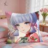 Kamisato Ayaka Genshin Impact Cushion Cover Square Short Plush Pillow Case Living Room Sofa Home Decor Funda X