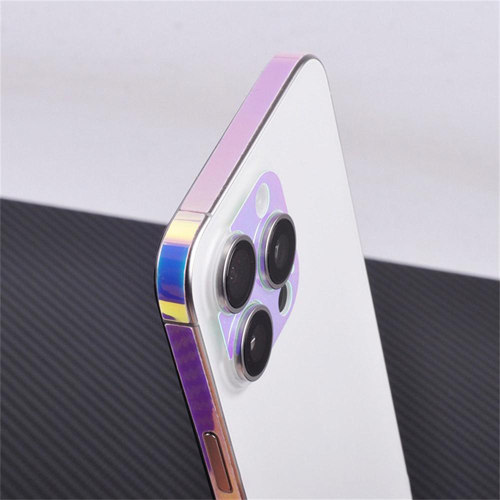Пленка на рамку телефона для iPhone 15 Pro Max Светящаяся защита кромок Наклейка Устойчивая к царапинам Боковая пленка