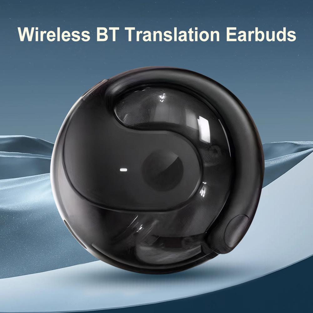 Translation Earbuds 144 Languages & Accents Real-Time Translation Earphones Wireless Headphones Type-C Charging Case for Travel
