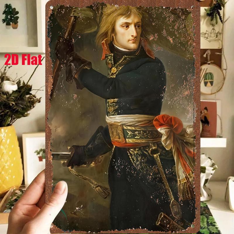 Винтажная металлическая табличка D Flat x Дюйм с рисунком меча военного офицера Настенный декор для кабинета, офиса, гостиной