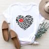 (Asian Size) Women Love Heart Lip Trend Cute Sweet 90s Clothing Print Tee Top Fashion T Shirt Woman Female Short Sleeve Graphic T-shirts