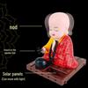 Solar Monk Head-Shaking Car Ornament - TikTok Influencer Interior Decoration