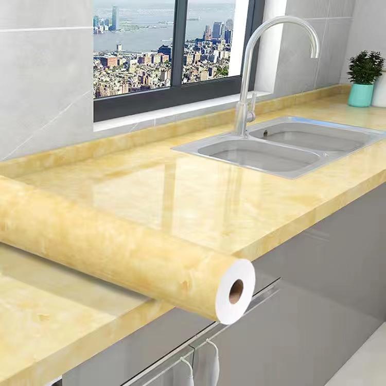 5 M Pearl White DIY Decorative Film PVC Self Adhesive Wall Paper Furniture Renovation Stickers Kitchen Waterproof Oil-proof Marble Wallpaper