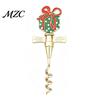 Christmas Kitchen Gadget Zinc Alloy Wine Bottle Opener, Enamel Hat/Gift/Bear/Dachshund Design, Ergonomic Gift for Lovers Double Wing Handle Corkscrew,