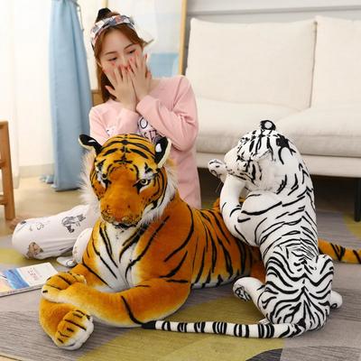 50-110 см Гигантские реалистичные плюшевые игрушки тигры Мягкие дикие животные Симуляция Белый коричневый тигр Ягуар Кукла Дети Подарки на день рождения