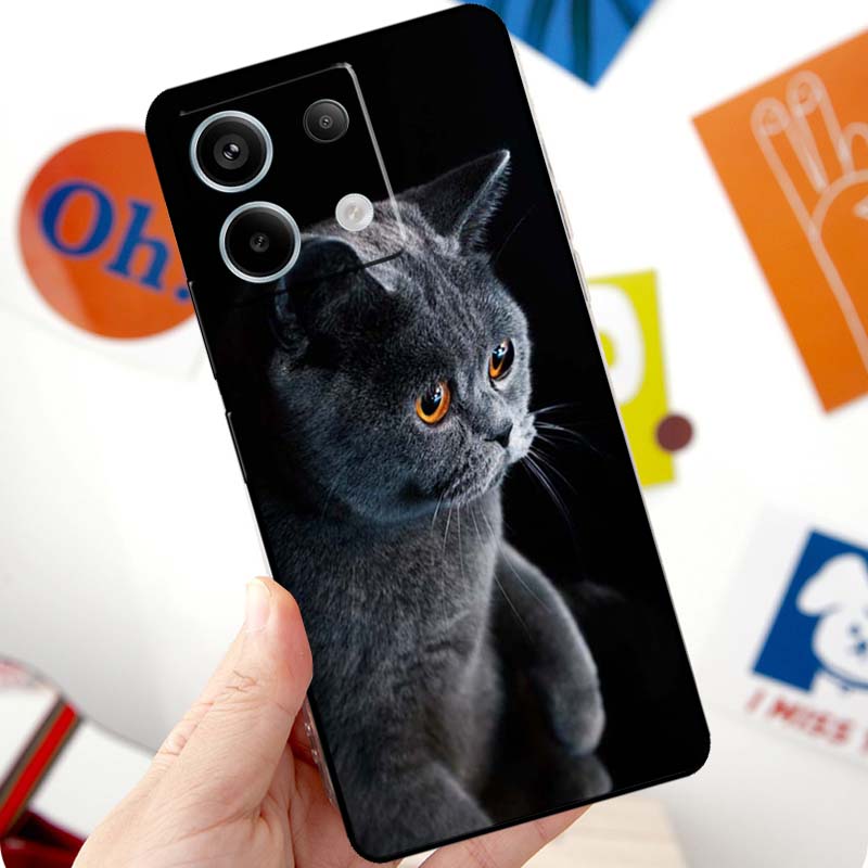 Серый Британский Короткошерстный Кот Чехол Для Xiaomi Redmi Note 14 Pro 10 11 12 13 15 Pro Plus Чехол Для Redmi 15 14C 12C 10C 13C