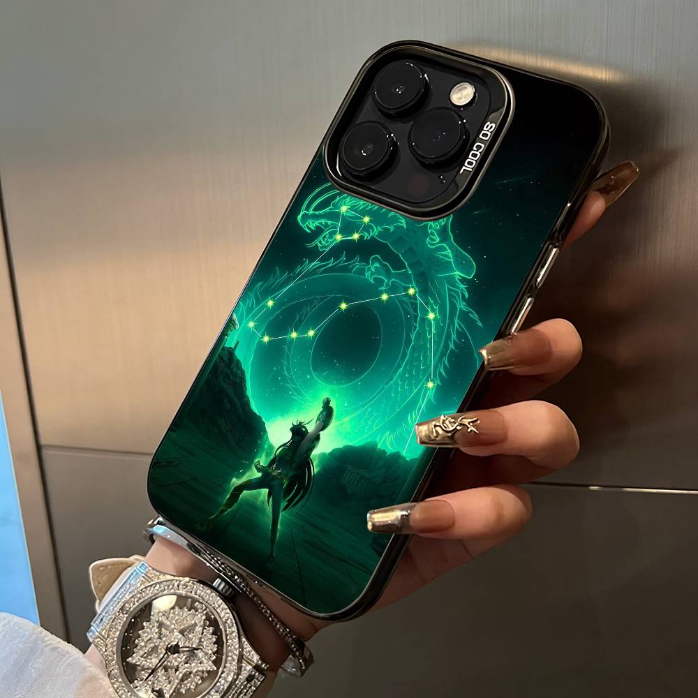 S-Saint S-Seiya Knights Phone Case For IPhone17 16 11 12 13 14 15 16 Pro Max Plus Cover Colored Silver Funda Bumber
