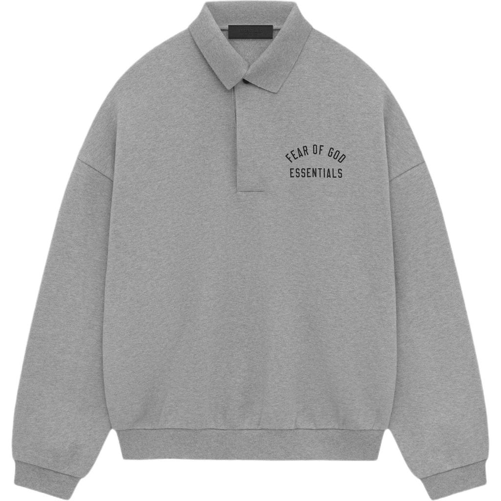 Fear of God Essentials Флисовое поло Темно-серый Мужские топы Серый 192BT244391F