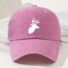 Baseball caps for men and women with deer pattern print, retro style, outdoor leisure style, minimalist design