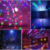 Auto Rotating Crystal Strobe RGB Lamp Dual Head DJ Stage Lamp Bulb Disco Lights  Birthday