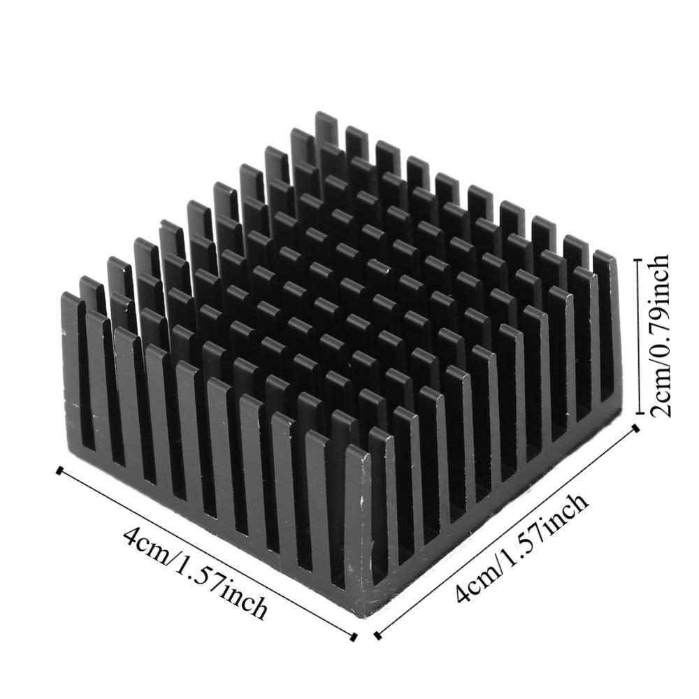 5PCS 40 X 20 X 40mm Heat Sink with Adhesive Backing Aluminum Heatsink Fin PCB Board Application