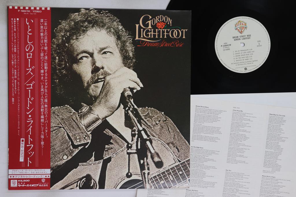 LP Record GORDON LIGHTFOOT - Dream Street Rose P10841W WARNER BROS 1980 Japan Obi Rock Used