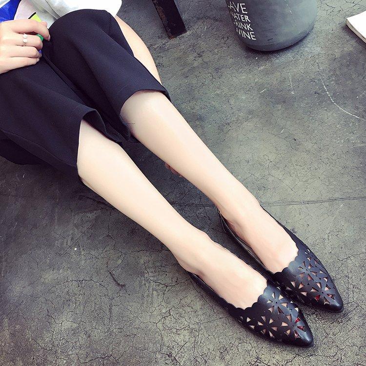 Summer Women Flat Shoes Soft Casual Loafers Female Ballet Flats Sweet Cut Out Suede Slip On Moccasins Breathable Ladies Footwear