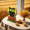 1 PC Autumn Harvest Decorations - Thanksgiving Wooden Tabletop Accents Set with Pumpkin Scarecrow Owl & Angel