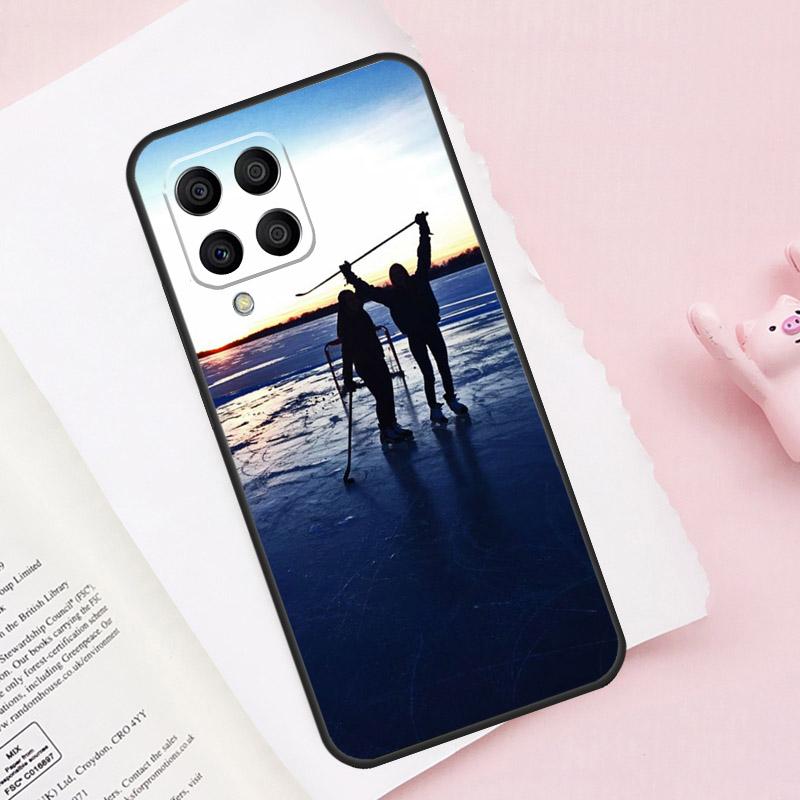 Hockey Stick and Puck For Samsung Galaxy M31 M32 M12 M52 M13 M33 M53 M11 M51 M15 M55 M14 M34 M54 M30s M20 Case