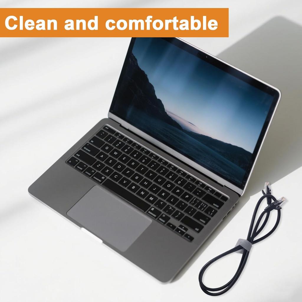 60pcs Self Adhesive Hook and Loop Cable Ties, Reusable Cable Management Straps Multi-Purpose Wire Ties Cord Organizer for Office Home Kitchen