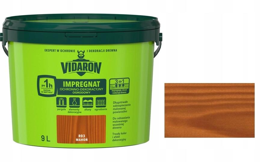 Vidaron Protective And Decorative Garden Impregnation R03 Mahogany 9L 1 Pc