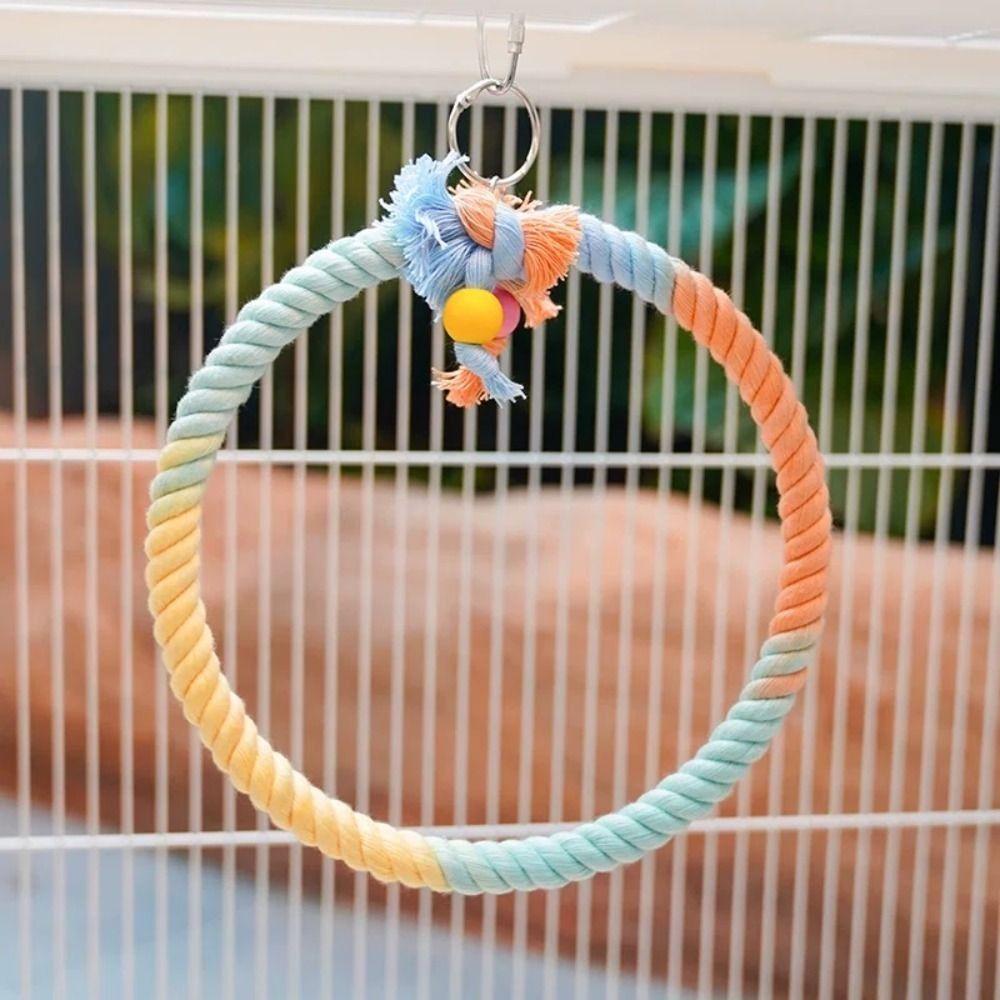 Paw Grinding Parrot Hanging Clip Colored Parrot Standing Stick Parrot Birds Cage Toy  Training Toys