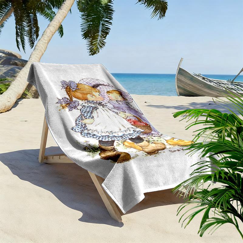 Sarah Kay Print Beach Towel, Large Soft Quick Dry Towel for Beach Camping Swimming