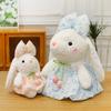 New Tulip Flower Rabbit Doll Plush Toy Little White Rabbit Doll Doll Children's Birthday Gift